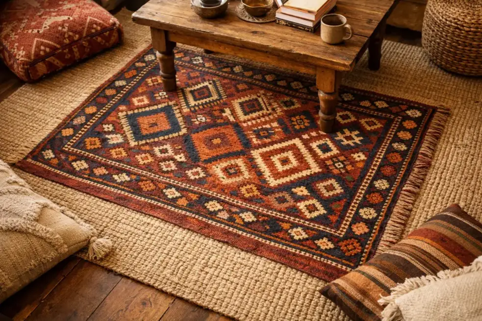 Layer Rugs for Depth and Warmth