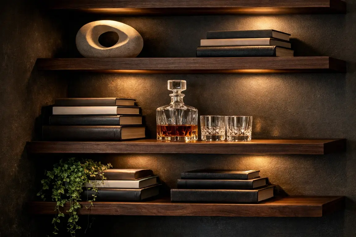 Incorporate Open Shelving with Curated Displays