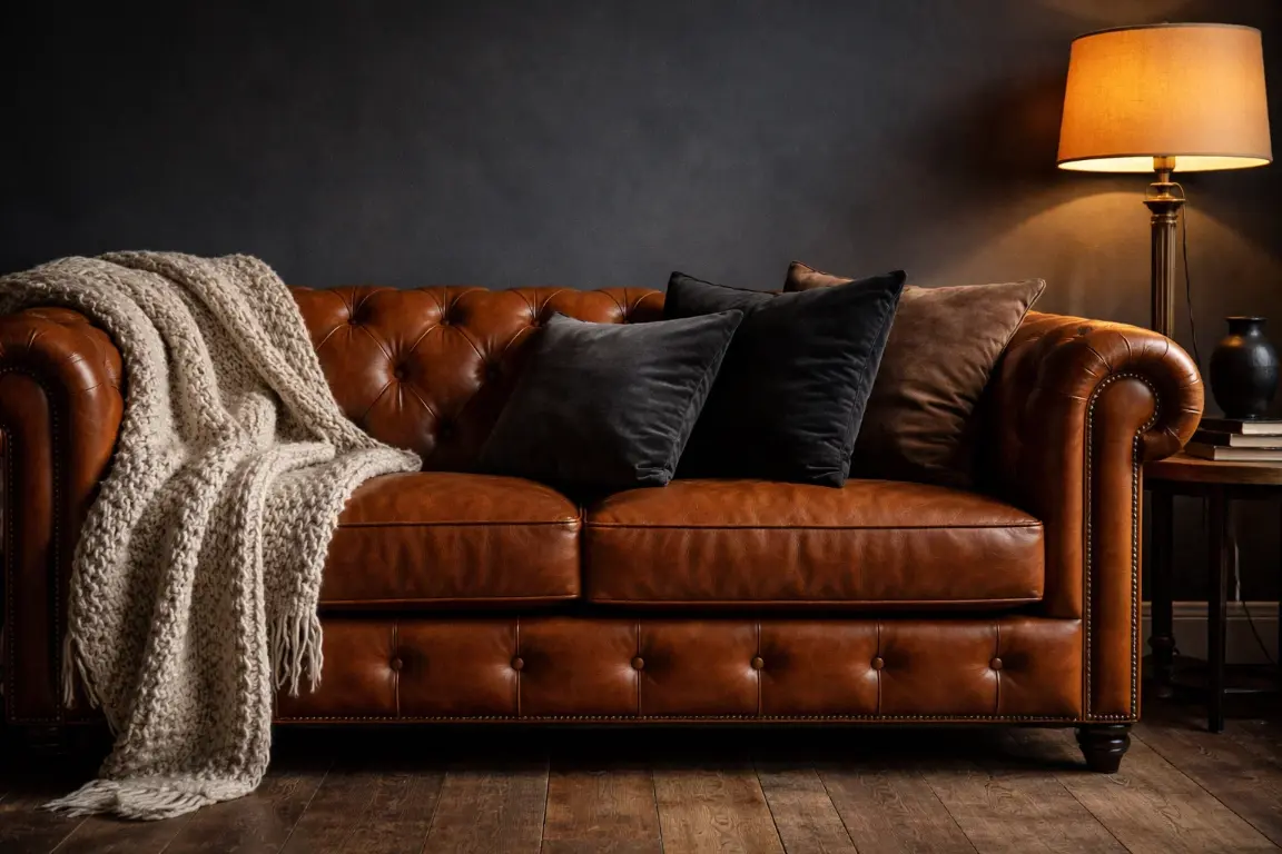 Anchor the Room with a Leather Sofa