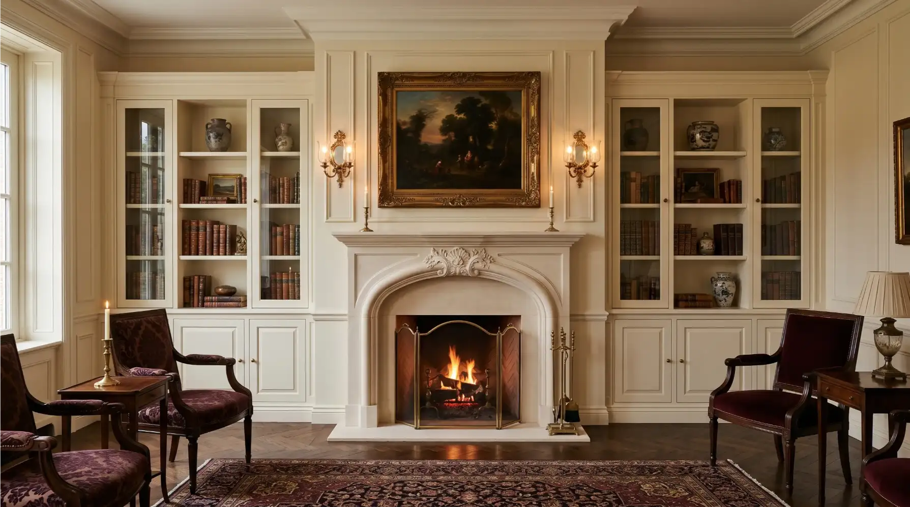 The Seasonal Stone Fireplace Surround Styling