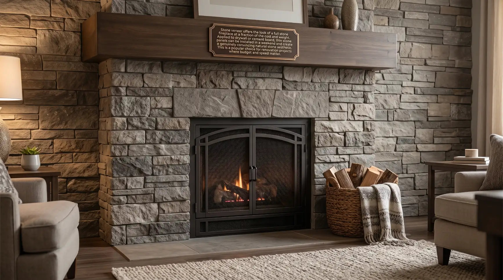 Tiled Corner Fireplace