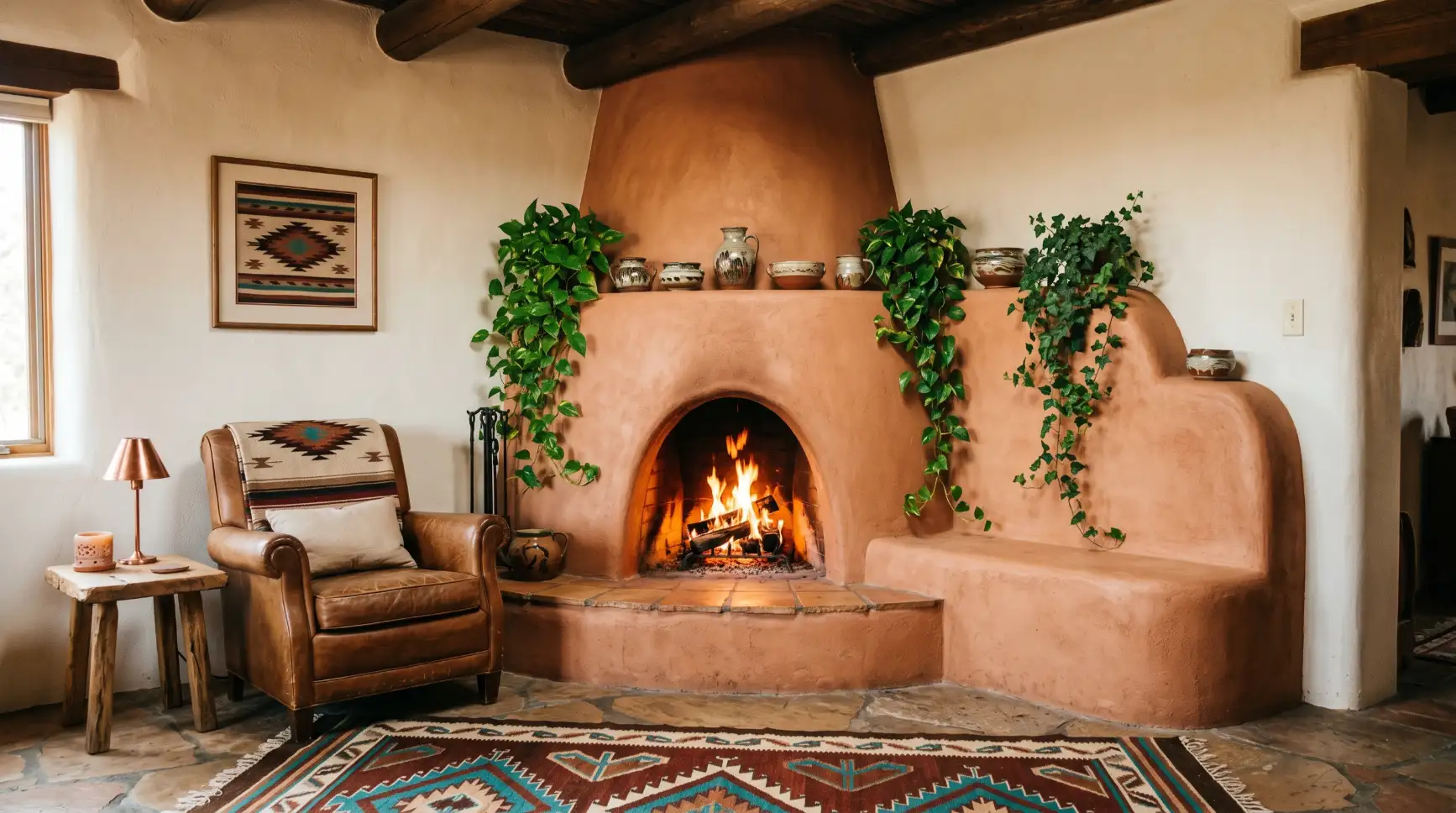 Marble Surround Corner Fireplace