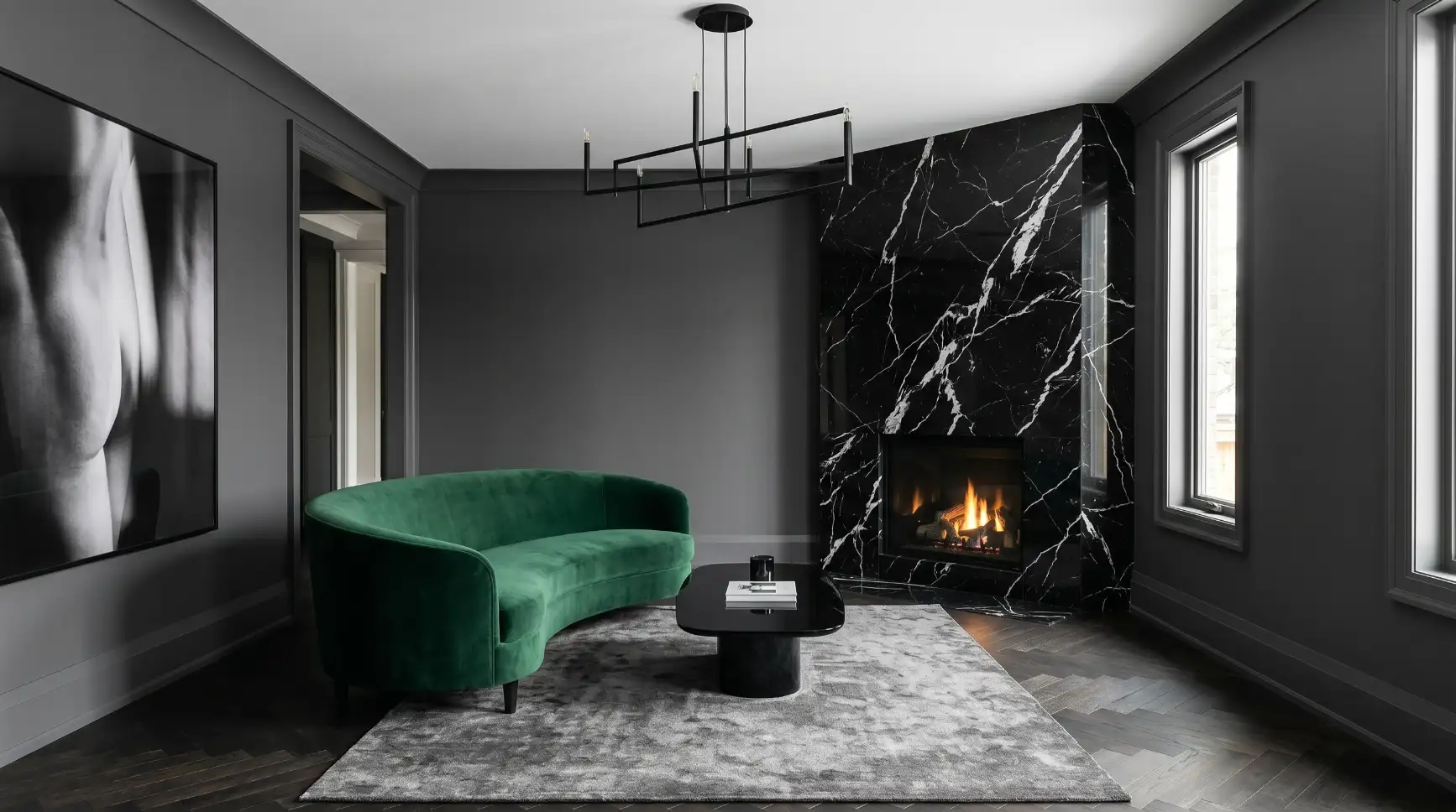 Painted Corner Fireplace