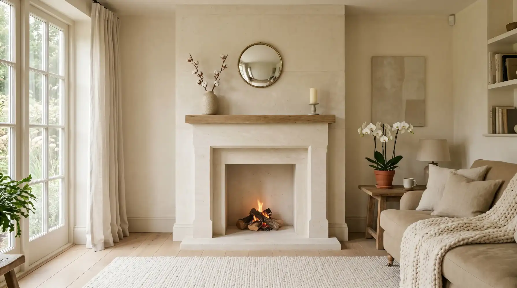The Floating Hearth Stone Fireplace