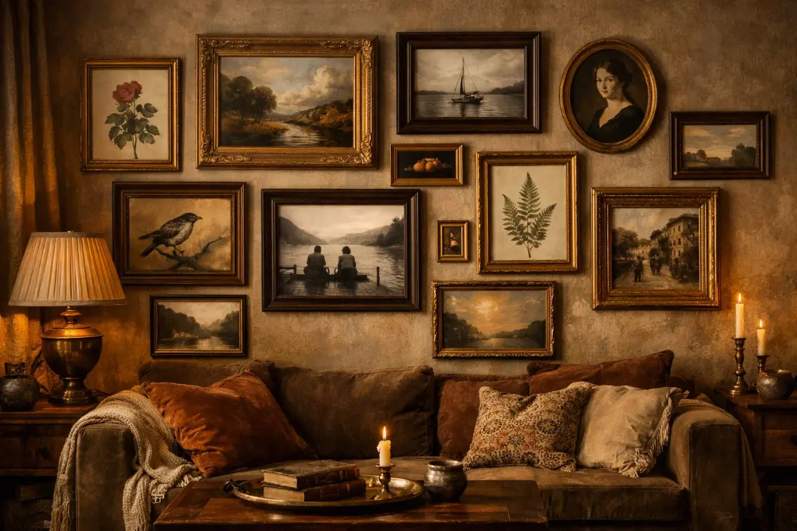Vintage Frames and Collected Wall Art