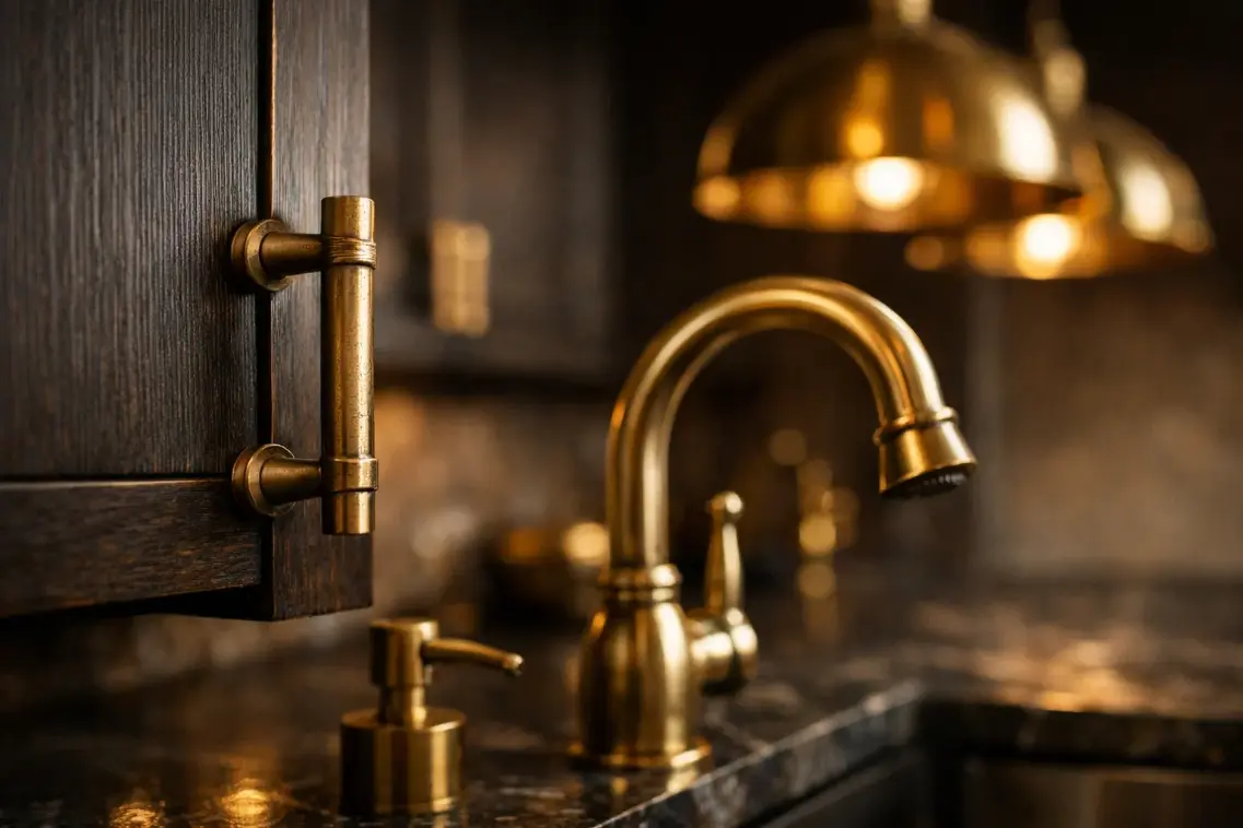 Brass and Warm Metal Finishes