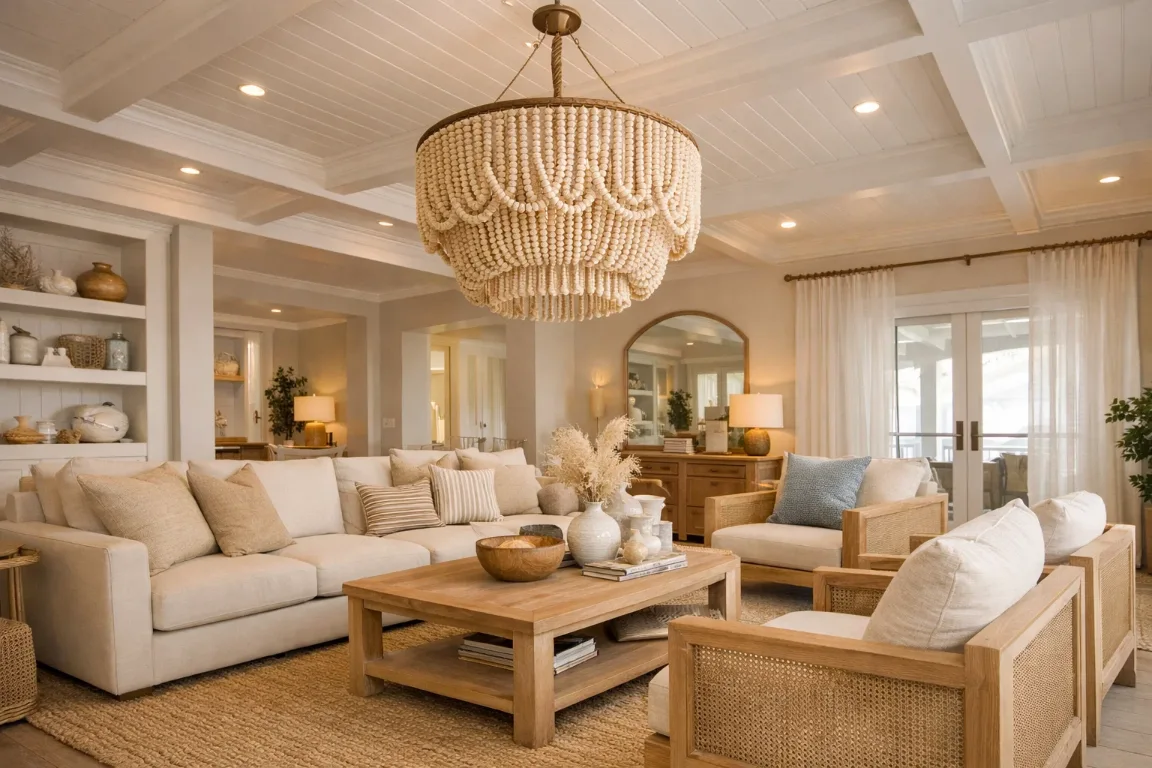 Incorporate Beaded or Woven Chandeliers