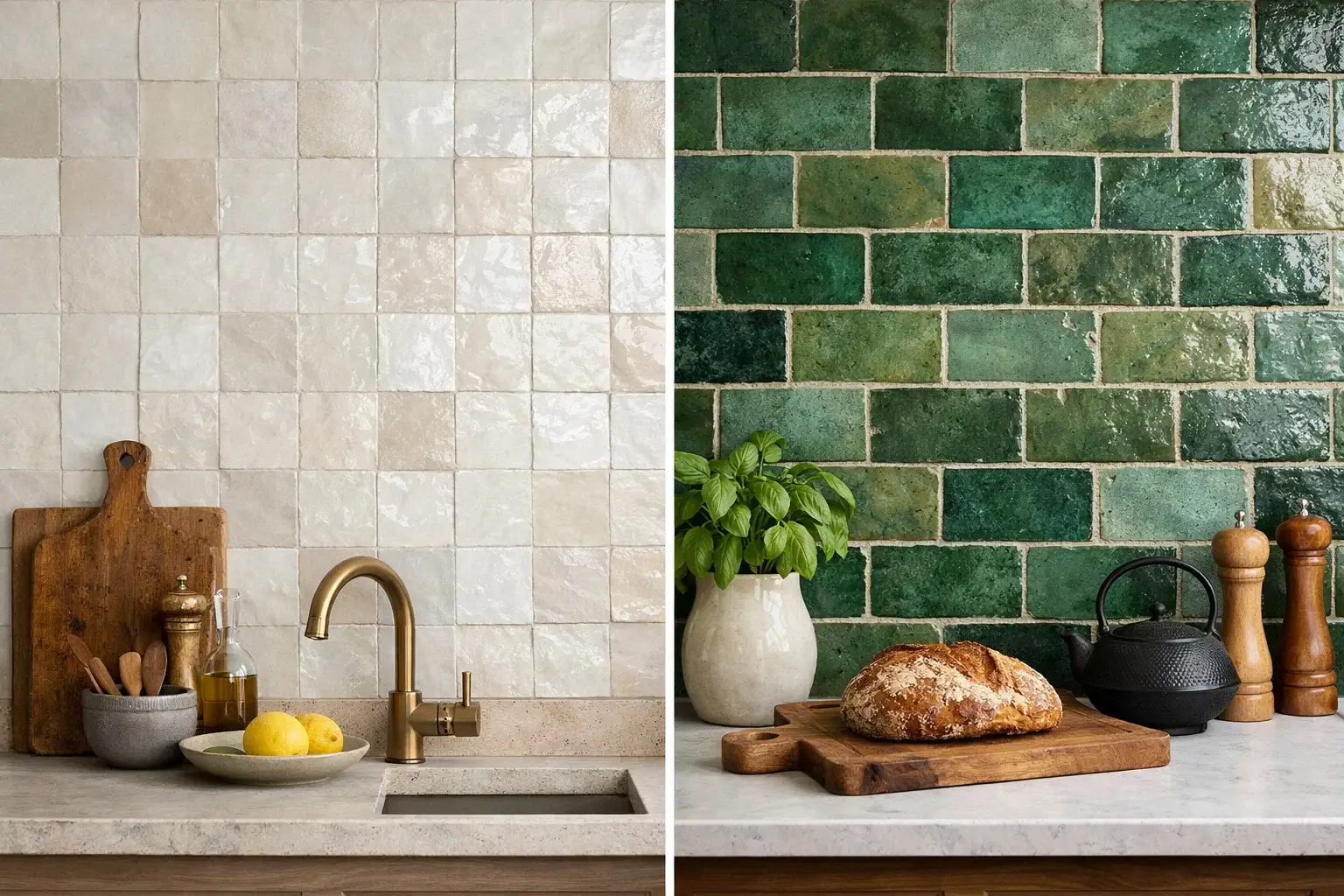 Zellige and Artisanal Tile Backsplashes