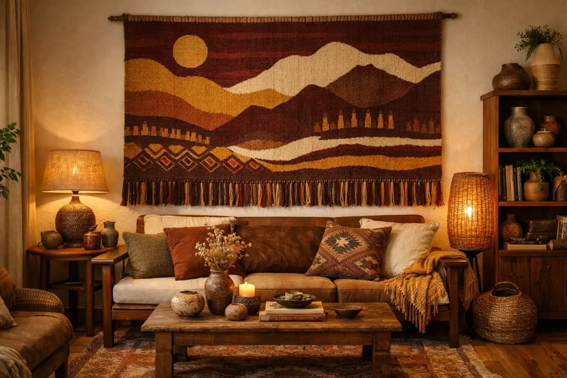 Vintage Tapestry Display