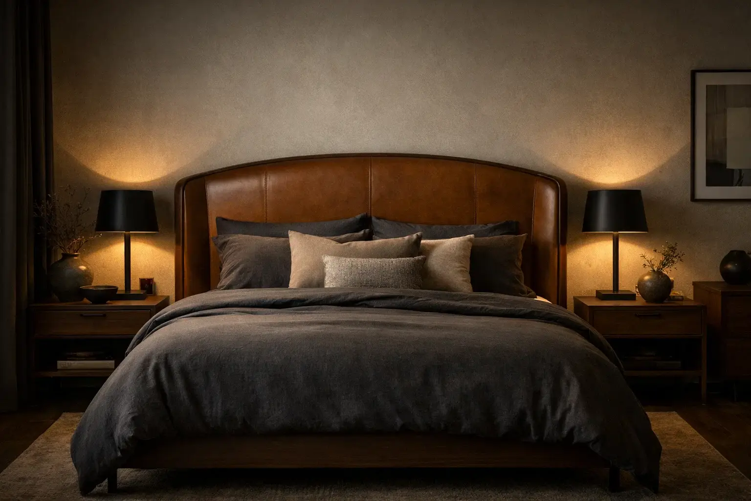 Build Around a Leather or Curved Upholstered Headboard