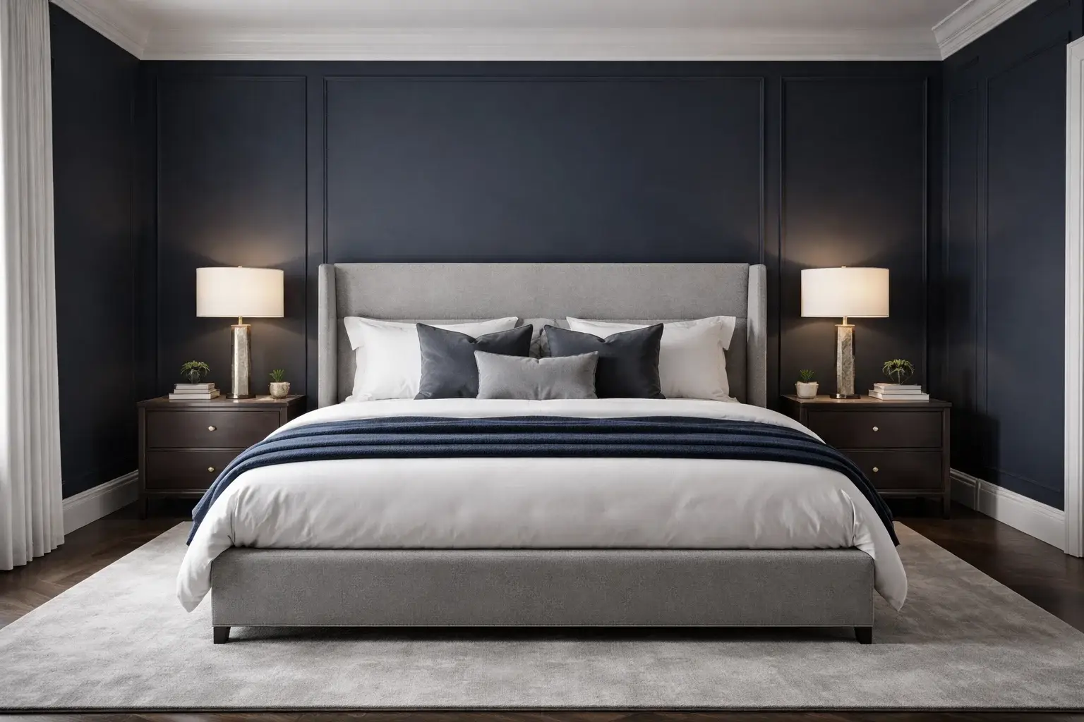 Choose Navy Blue and Grey as Your Core Palette