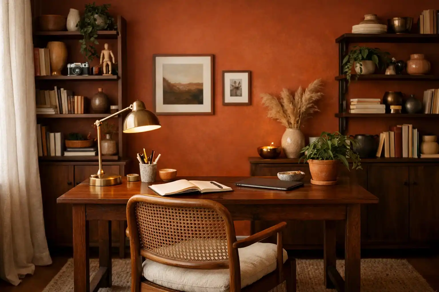 Terracotta Tones in the Home Office
