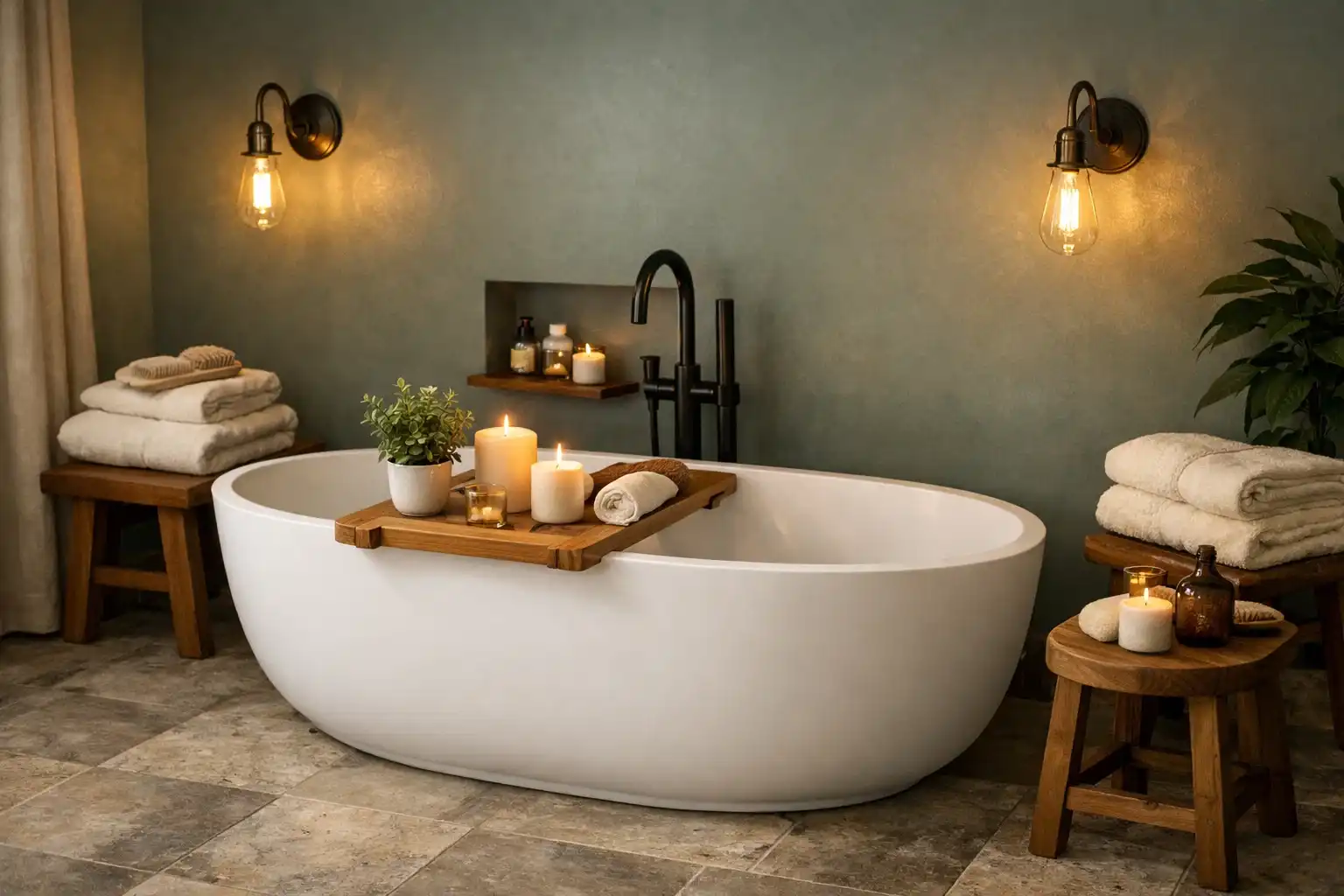 Warm Eucalyptus in the Bathroom