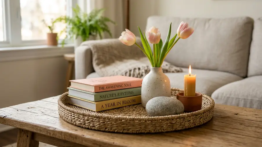 Create a Spring Vignette on Your Coffee Table