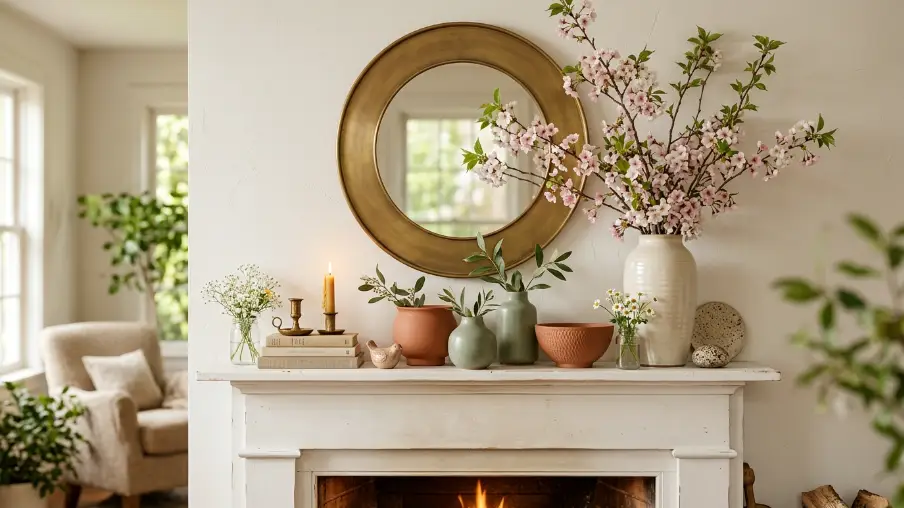 Style a Spring Mantel or Shelf