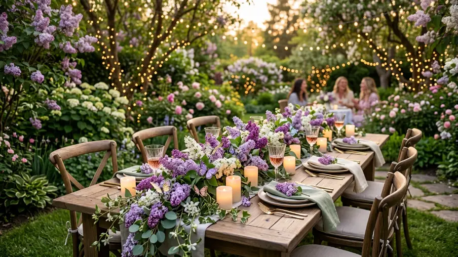 Layer an Outdoor Spring Tablescape with Fairy Garden Details