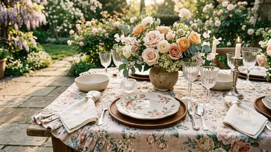 Style a Retro Floral Vintage-Inspired Spring Table