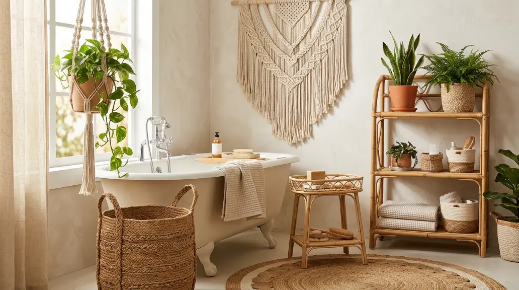 Introduce Natural Textures Through Woven Accents