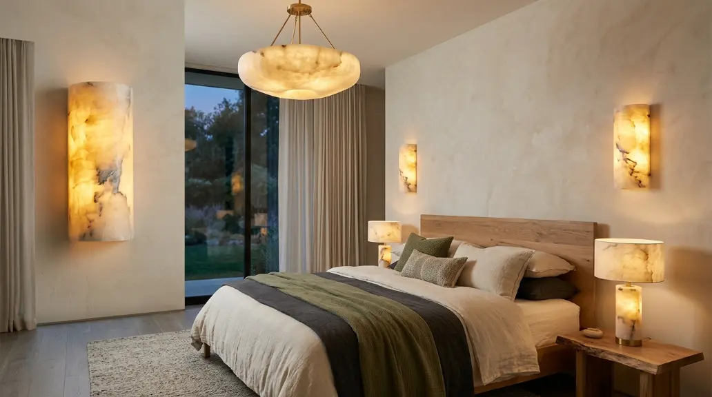 Luxury Alabaster or Natural Stone Fixtures