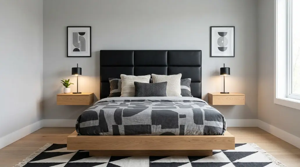 Contemporary Bedroom Style with a Paneled Headboard