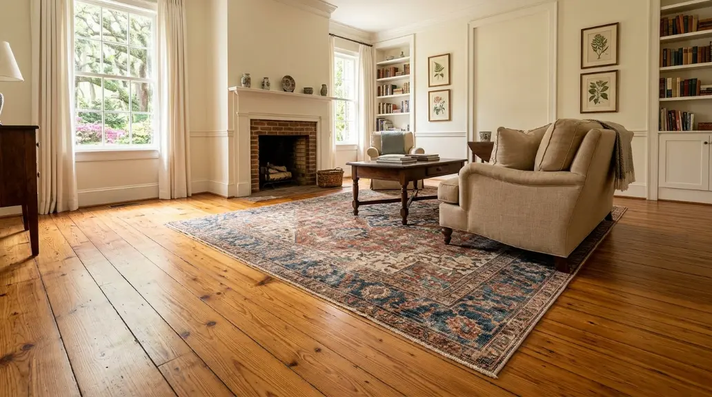 Add Heart Pine or Hardwood Floors