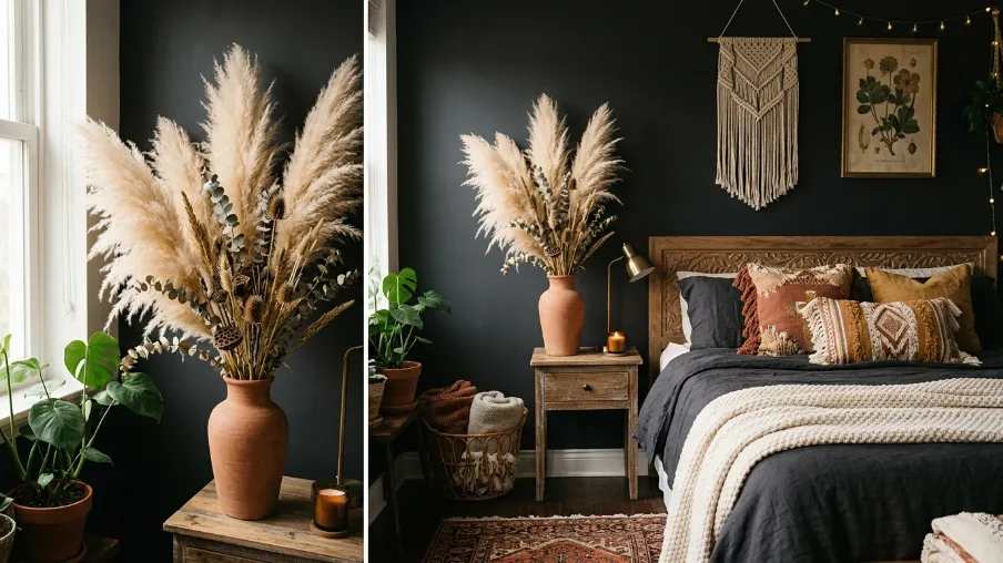 Incorporate Pampas Grass and Dried Botanicals