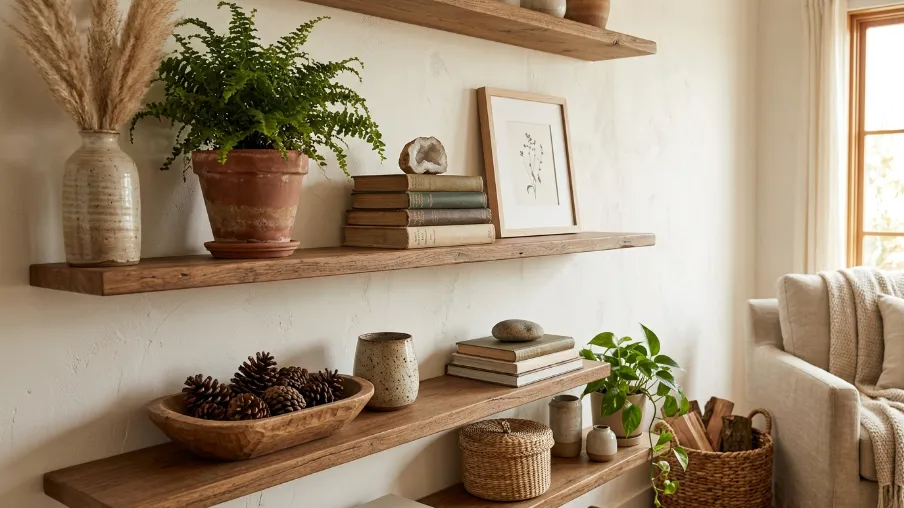 Style Your Shelves with Natural, Earthy Objects