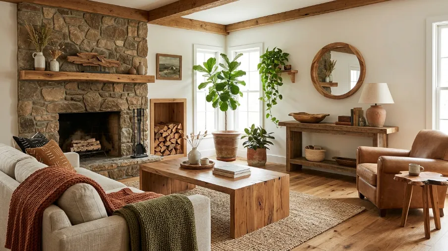 Bring in Natural Wood Throughout the Room
