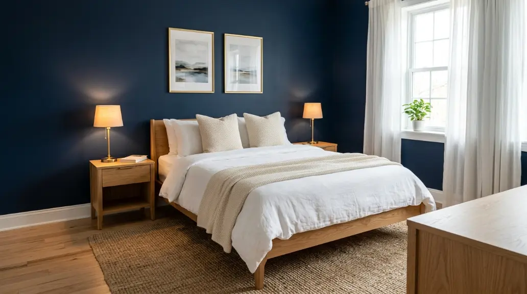 The Classic Navy Blue Bedroom