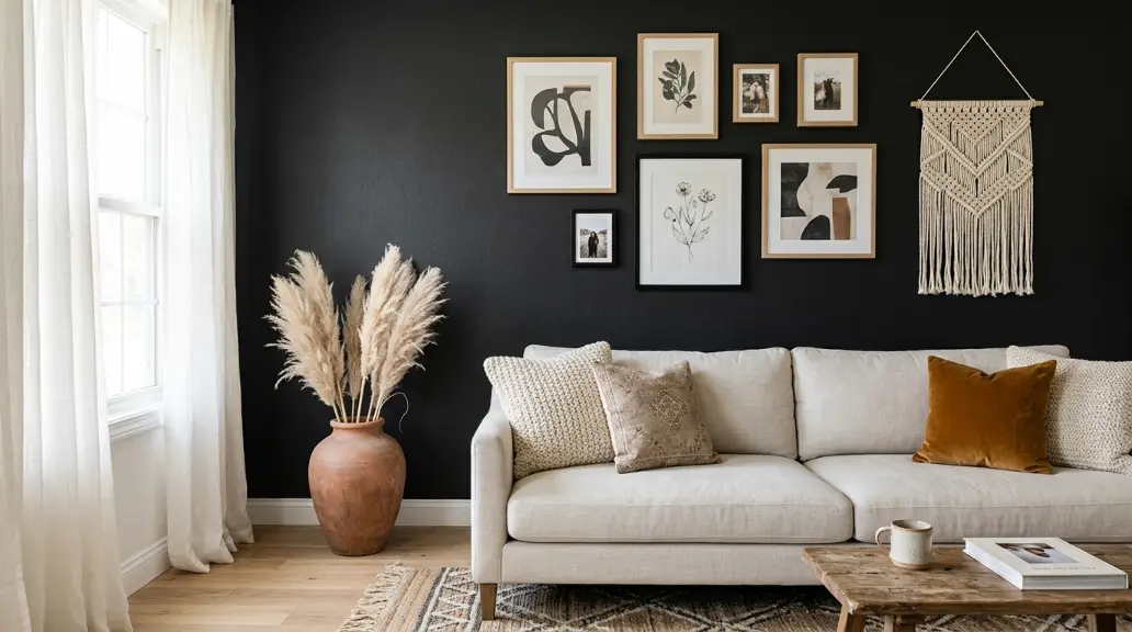 Start With a Deep Charcoal Accent Wall