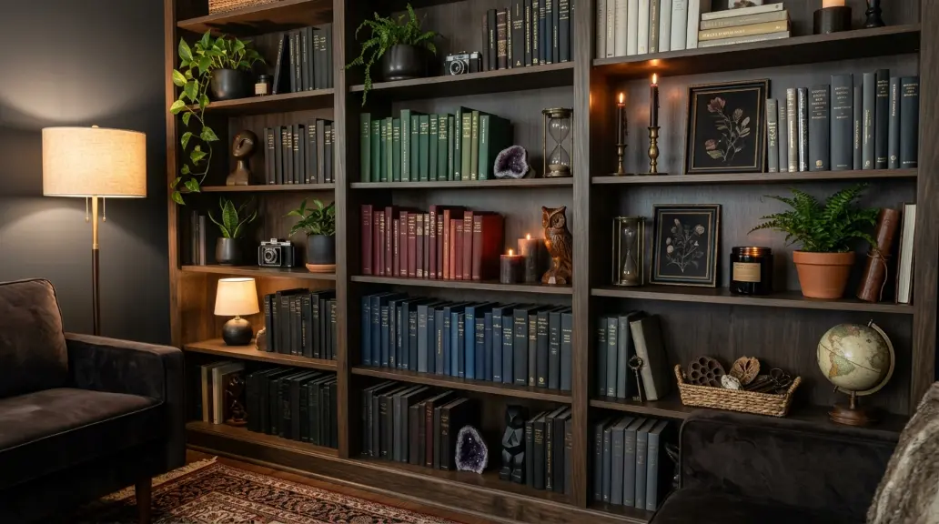 Style a Moody Bookshelf