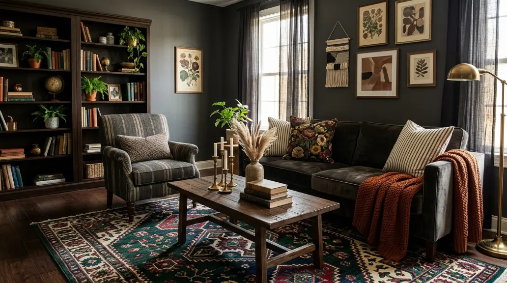 Use Dark Curtains to Frame the Space
