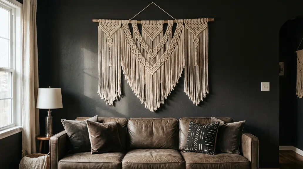 Embrace a Black Boho Living Room Palette