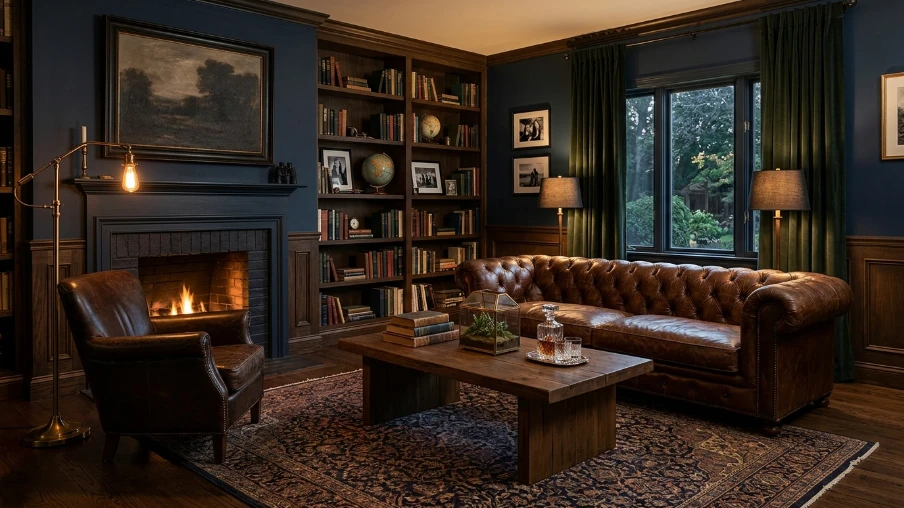 Bring In a Masculine Living Room Style