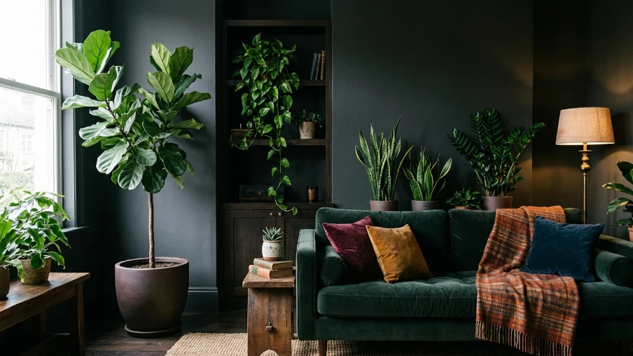 Add Indoor Plants for Living Contrast