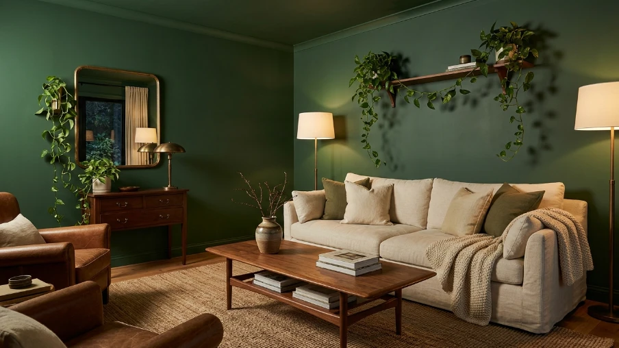 Go Full Dark with Forest Green Walls