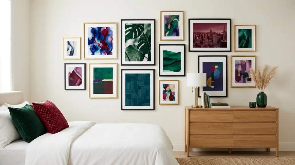 Jewel Tone Gallery Wall