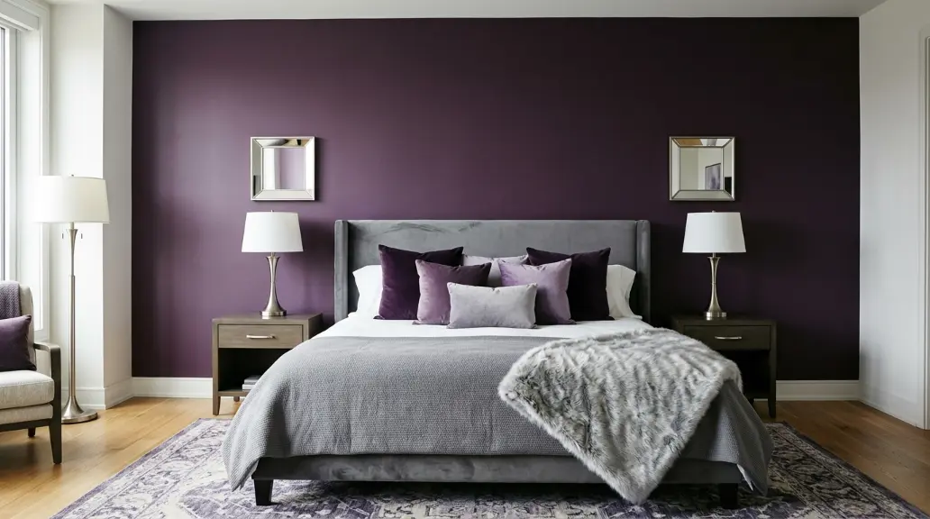Deep Purple Accent Wall