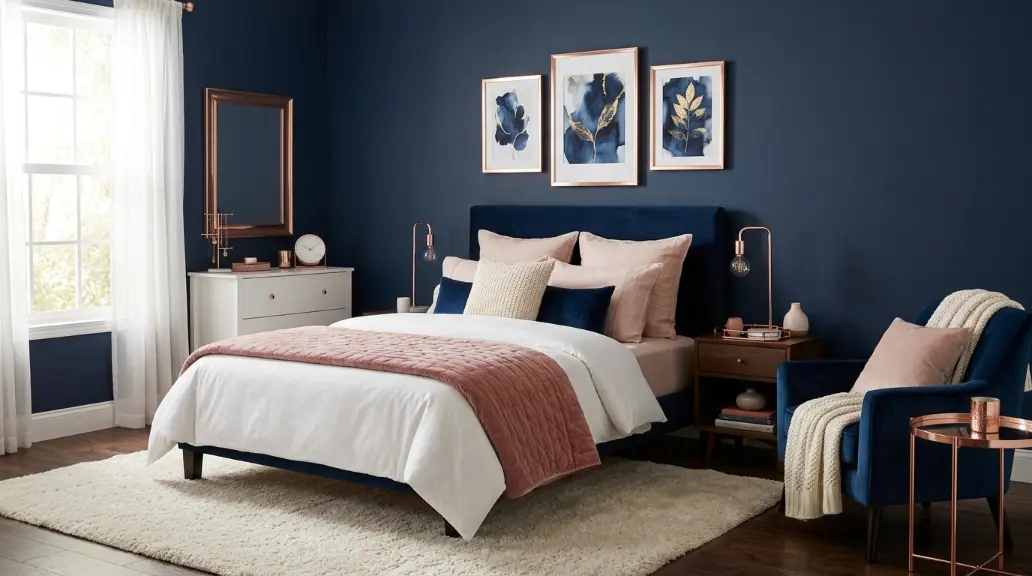 Sapphire Blue and Rose Gold Palette