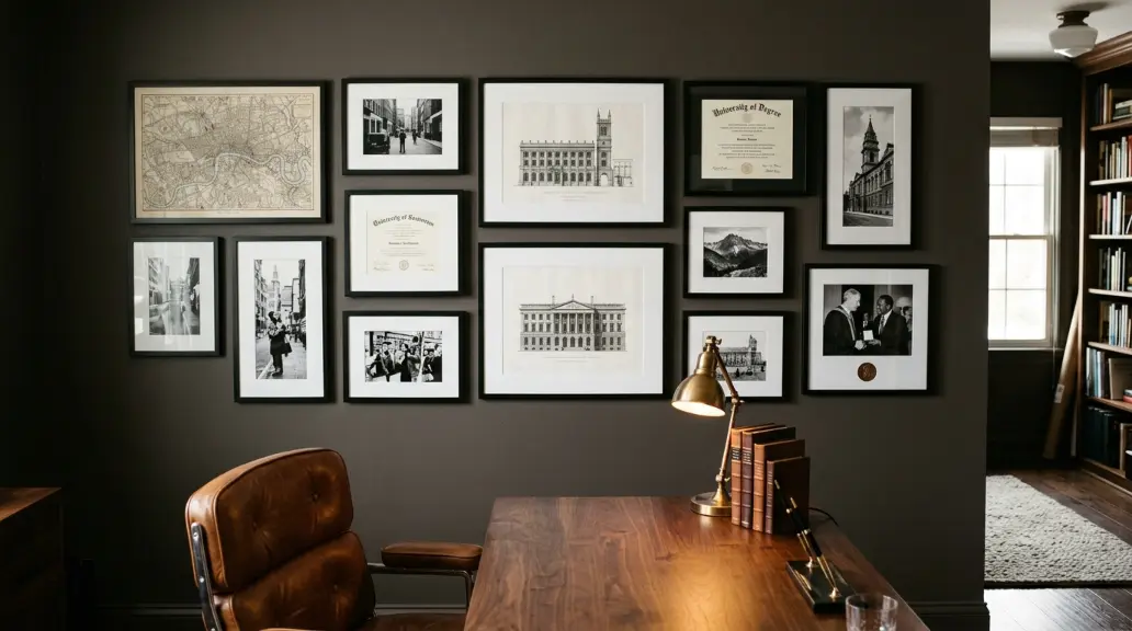 Create a Feature Wall With Office Wall Decor