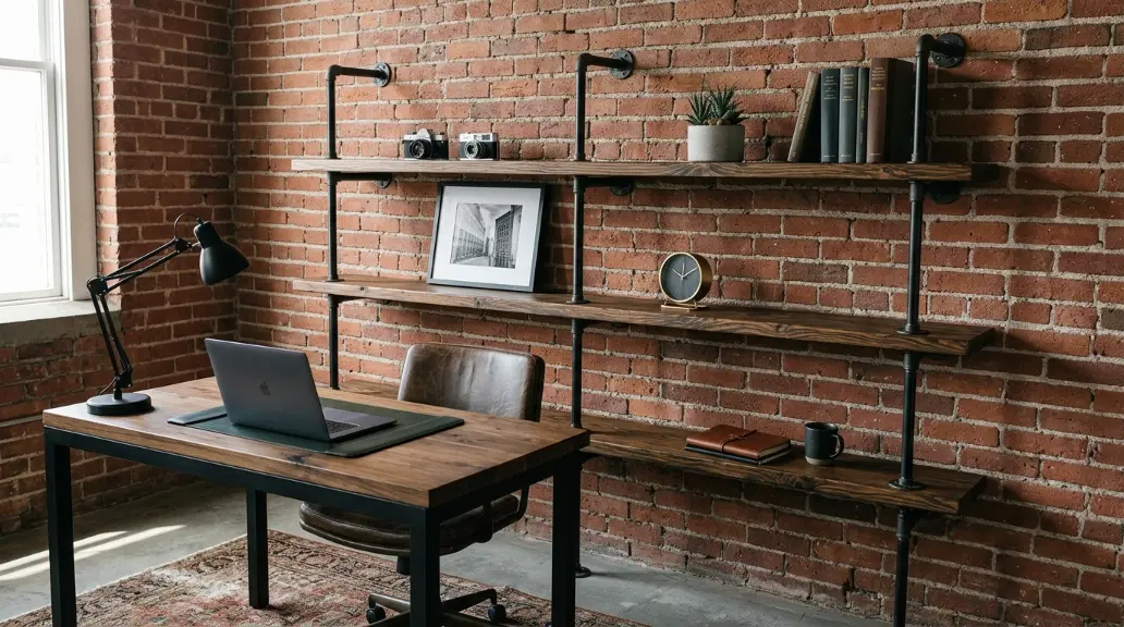 Use the Industrial Shelf and Pipe Combination