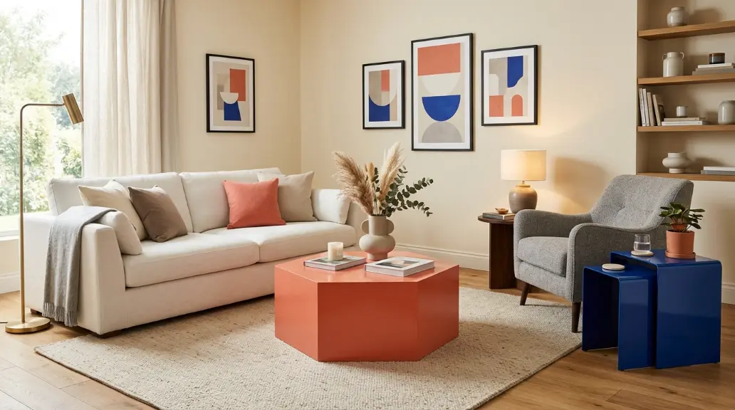 Use Colorful Coffee Tables and Side Tables Strategically