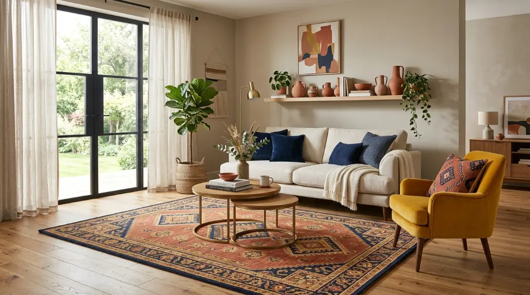 Build a Color Scheme Around a Bold Area Rug