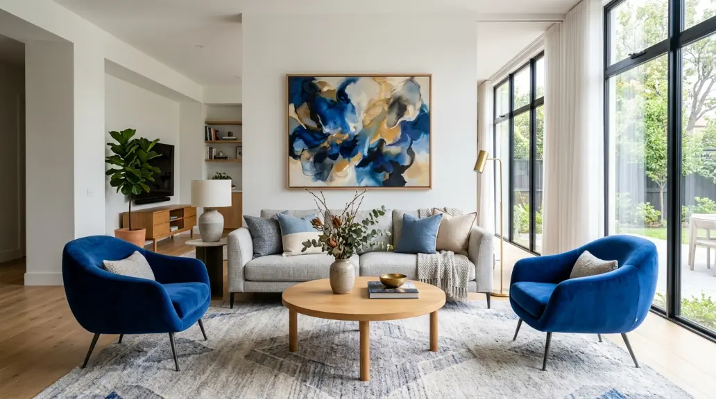 Select Colorful Accent Chairs as Color Anchors