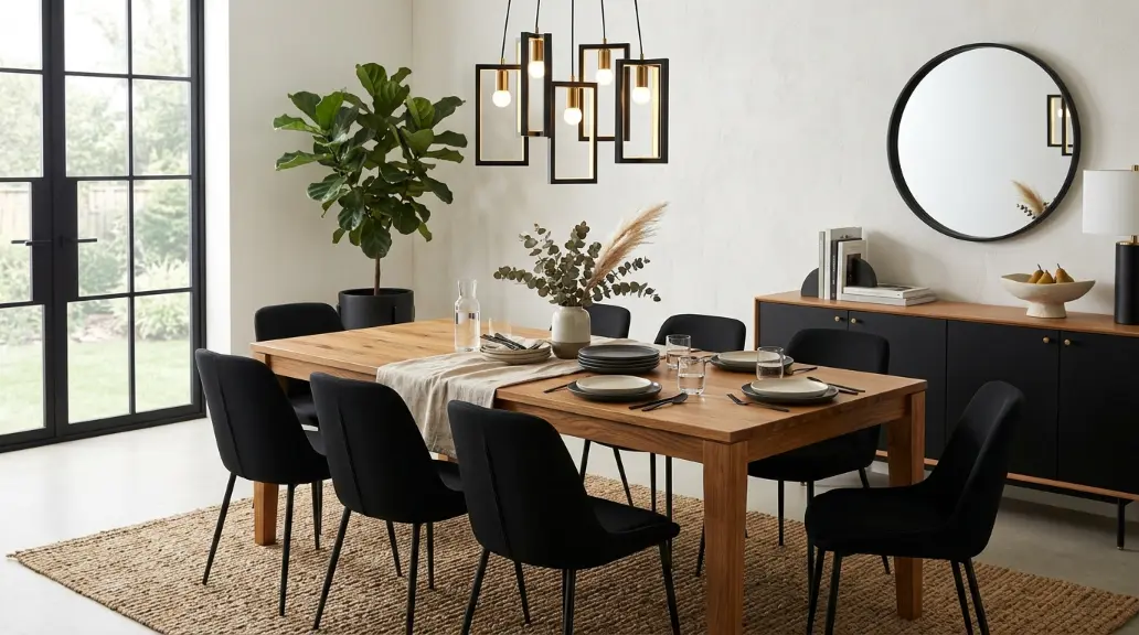 Build a Black and Wood Dining Room Palette