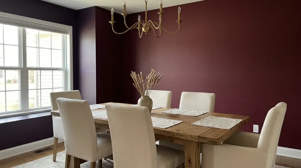 Go Bold with Deep Burgundy or Plum Walls