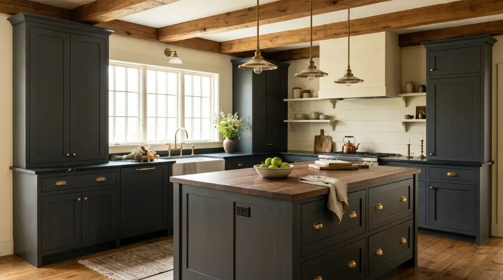 Try Charcoal for a Softer Take on Dark Kitchen Inspiration