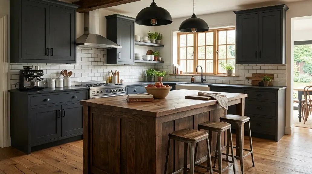 Bring in Warm Wood Tones on the Island