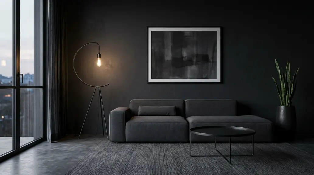 Moody Apartment Living Room on a Budget