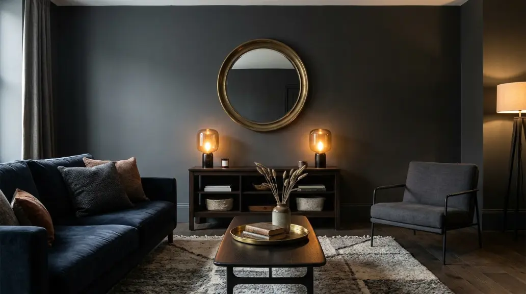 Go Full Charcoal with Warm Gold Accents